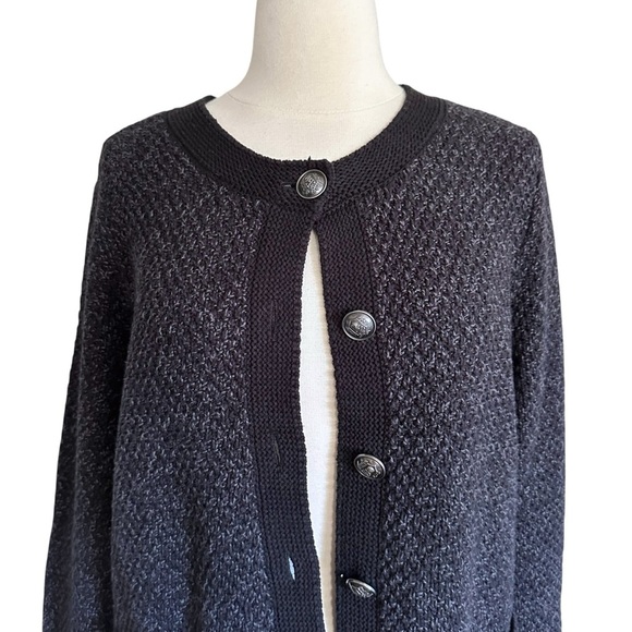 TORRID Skull Button Black Textured Knit Cardigan Sweater Jacket - Picture 3 of 16